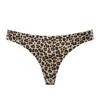 Seamless Ice Silk Leopard Print Low Waist Women's Thong