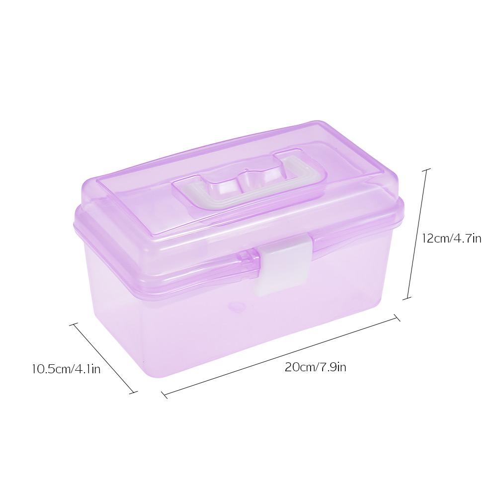 Clear Plastic Art Storage Box Watercolor Oil Painting Supplies Multipurpose Case Portable for Artists Students