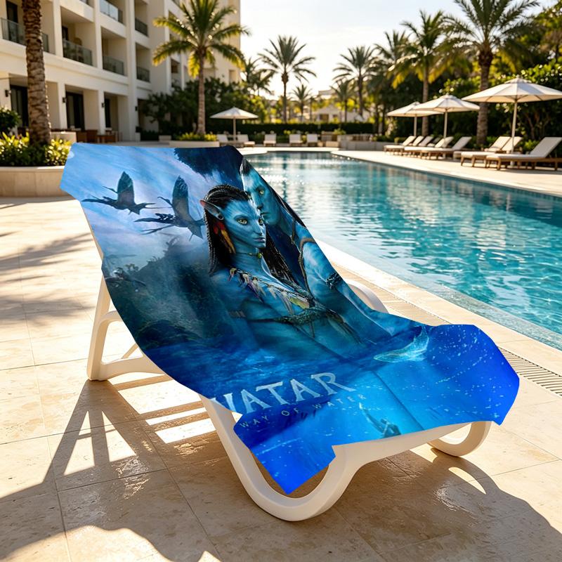 Avatar Print Beach Towel Design, Soft, Lightweight. for Home Bathroom, Spa, Pool, Yoga, Surfing, Camping, Gift for Family, Friend