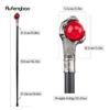 Dragon Claw Grasp Red Glass Ball Silver Walking Cane Fashion Decorative Walking Stick Cosplay Cane Knob Crosier 93cm