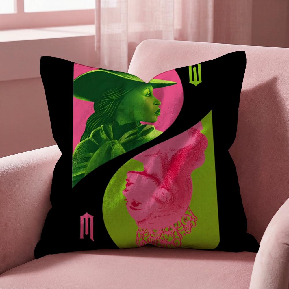 Movie W-Wickeds Cushion Cover Multi-Scene Pillow Cover for Home & Car - Reversible, Soft & Durable for Daily Use