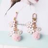 Lovely Ribbon Flower Keychain For Men Women Bag Car Key Holder Keyring Gifts