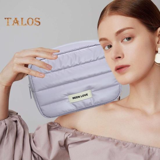 Women Padded Makeup Bag Portable Cosmetic Organizer Waterproof Zippered Handbag Toiletry Pouch for Girls Travel Home Use