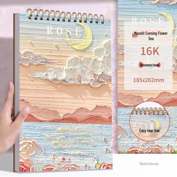 A4 Thickened Loose-Leaf Sketchbook for Art Students – Blank Drawing Notebook