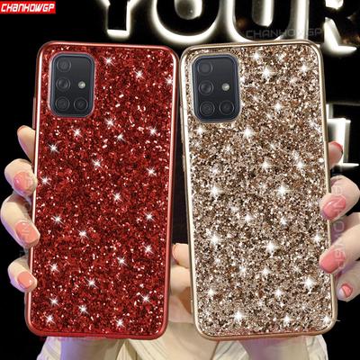 Custodia Bling Glitter Paillettes Per Samsung Galaxy S20 Ultra S10 S9 S8 A51 A71 A41 A81 A91 A50 A70 A30 A40 A20 A10 A30S A6 A7 A8 Note 20 10 Plus Cover Morbida