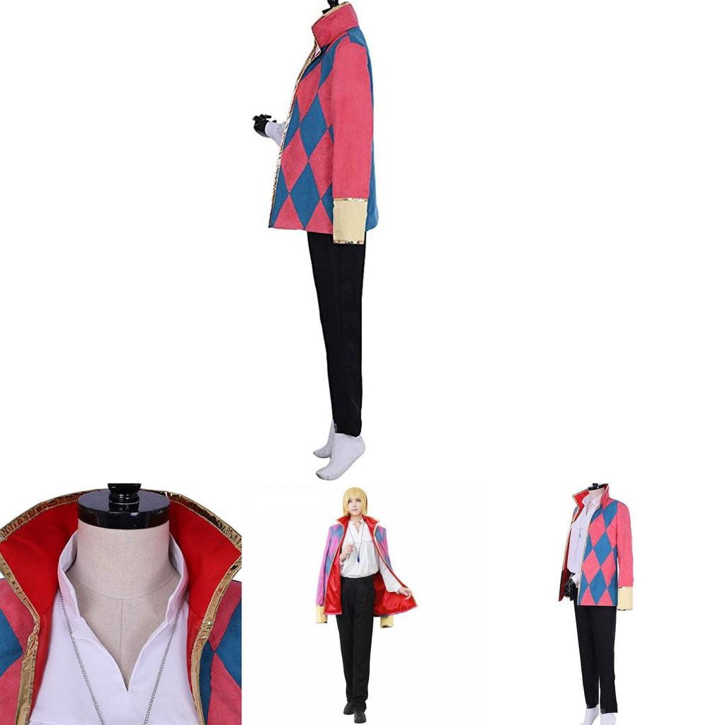 Hauru'nun Hareket Eden Şatosu Hauru Cosplay Kostümü Ceket Takım Cadılar Bayramı Partisi Kıyafeti