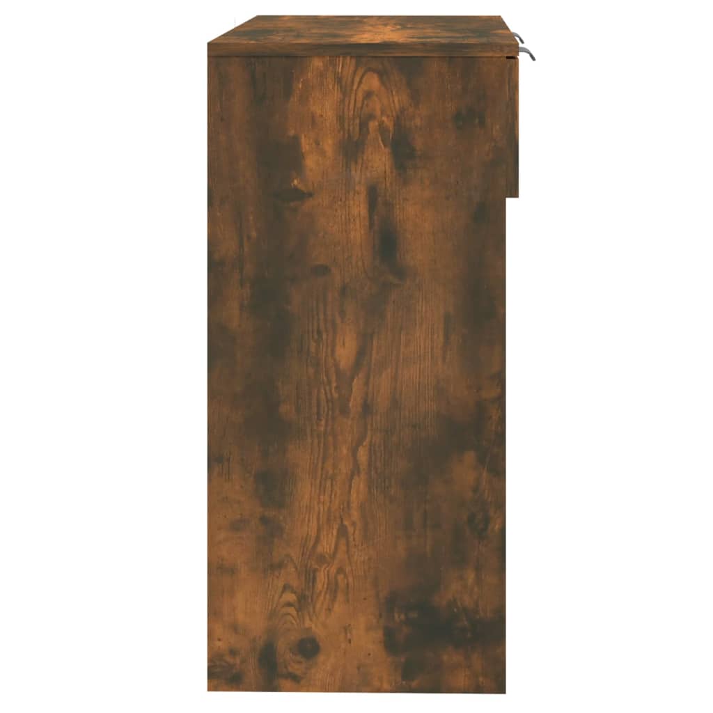 Console Table Smoked Oak 90x36x75 cm Wood Based Material