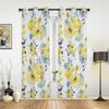 Akwarelowy Żółty Abstrakcyjny Kwiat Nowoczesne Zasłony Okienne do Salonu Sypialni Zasłona Kuchenna Obróbka Żaluzje Draperie