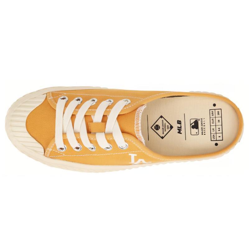 MLB Play Ball Los Angeles Dodgers Slip-Resistant Low-Top Canvas Shoes Unisex Orange Yellow Sneakers 32SHS1011-07D