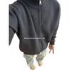 Men's Gray Knit Cardigan: Autumn Relaxed Fit Stand-Up Collar Jacket