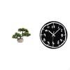 Искусственное дерево бонсай Акриловые настенные часы Украшение Современная зелень Искусственное растение Минималистичное искусство