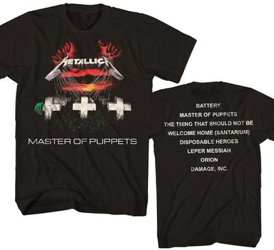 New Authentic Metallica Master of Puppets Heavy Metal Band T-Shirt High-end Luxury Is for Both Men and Women Top Y2k