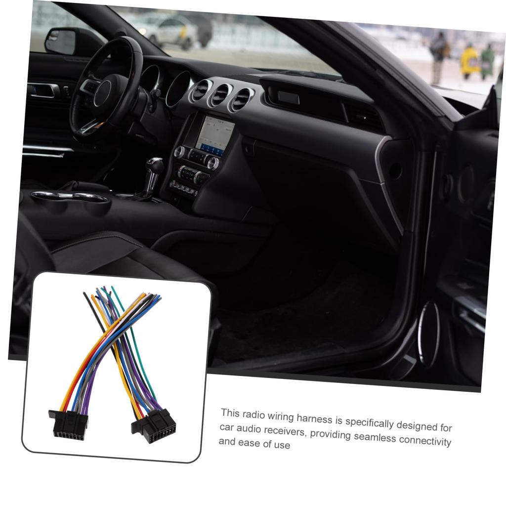 HOMSFOU 1 Set Car Audio Cd Player Tail Cable Plug Harness Socket Headphone Auxiliary