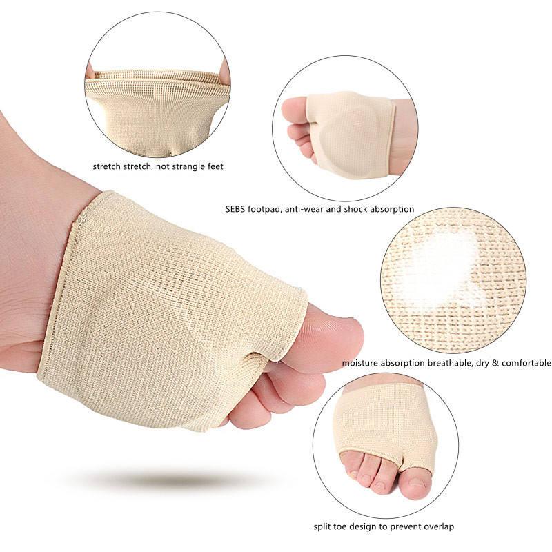 Silicone Gel Forefoot Pad High Heels Half Insoles Hallux Valgus Corrector Socks Metatarsal Pain Relief Insoles Foot Care Cushion