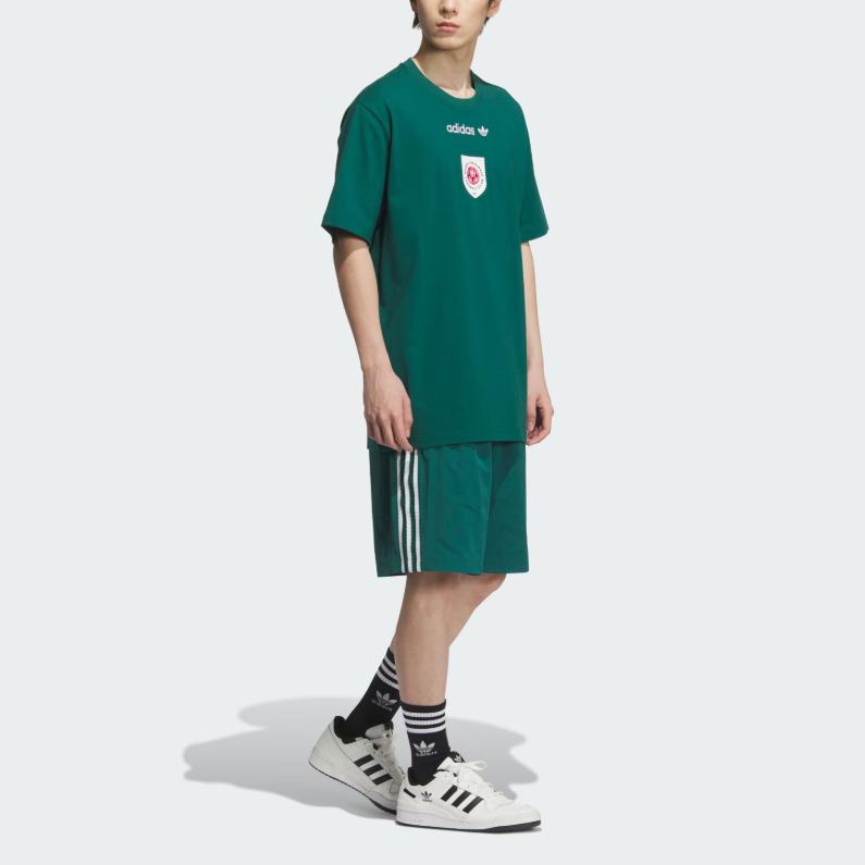 Adidas Originals SS25 Woven Loose Striped Comfortable Lace-Up Sports Shorts Men Shorts KC0155