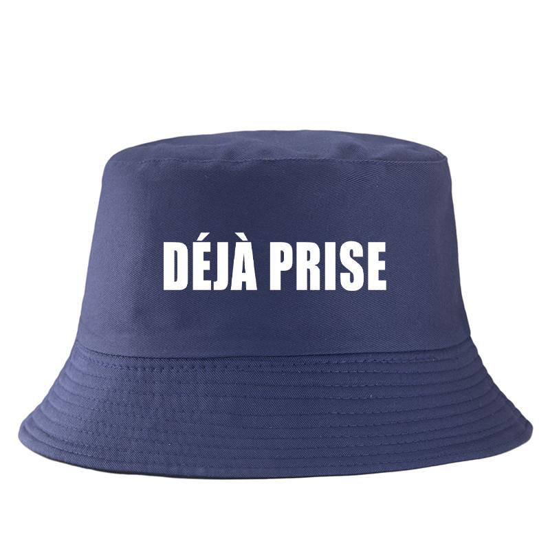 Dj Pris(e) Letter Bob Imprim Reversible Bucket Hat Women Unisex Travel Casual FisherUnisex Cap Girl Boy Cotton Panama Hat