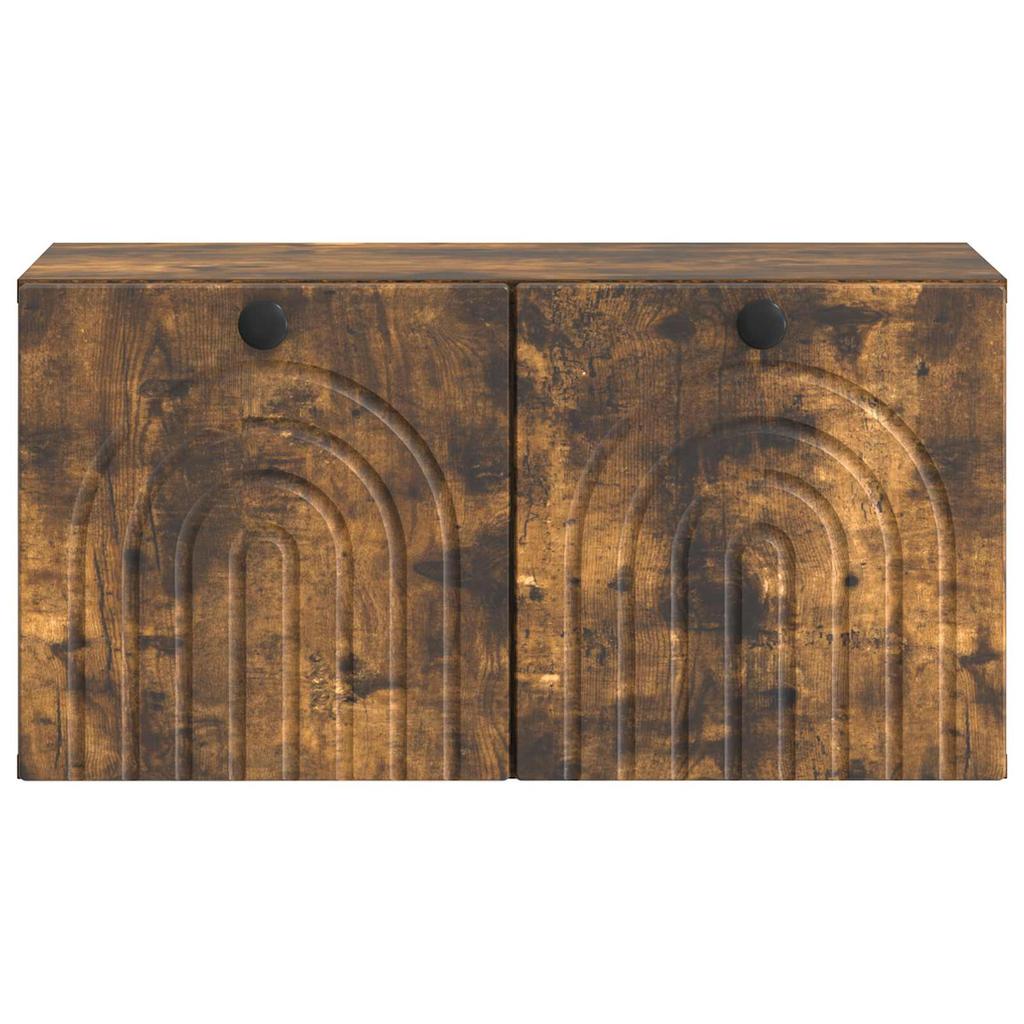 Wall Mounted TV Cabinet Smoked Oak 59.5 x 31 x 30 cm