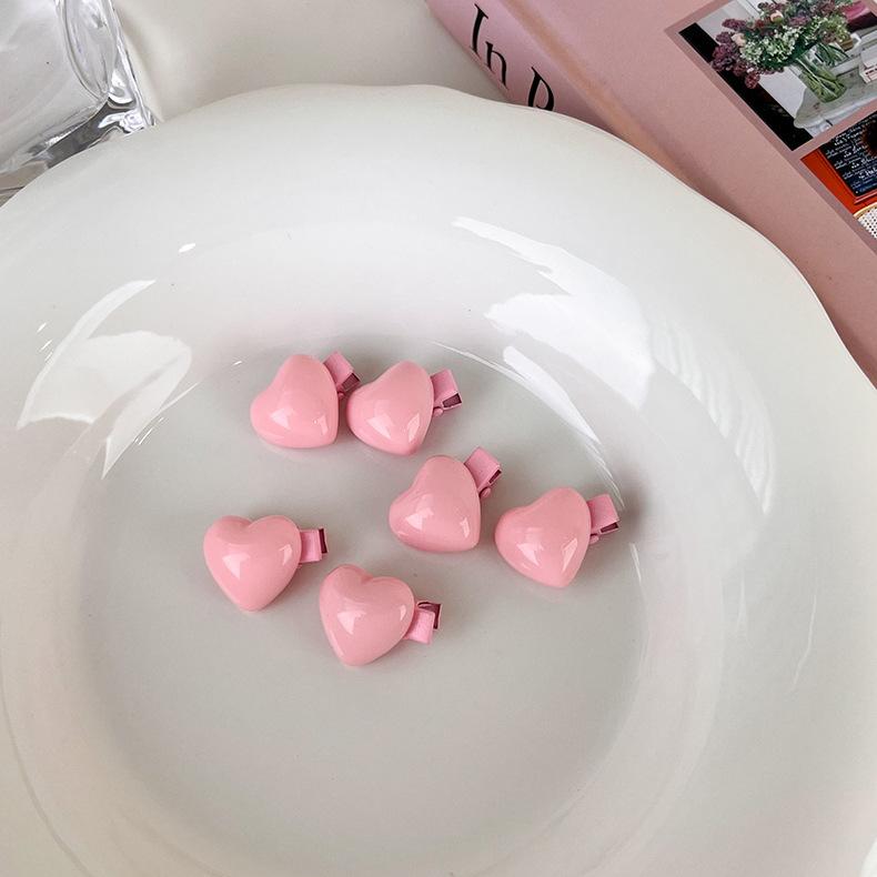 

Девчачьи розовые заколки для волос «Любовь», милая ломкая челка, зажим для волос, милый зажим с утиным клювом, аксессуары для волос светло-розовый