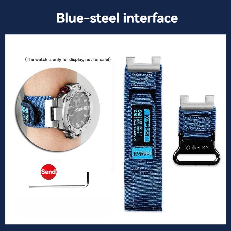 GST-B100 Nylon Strap For Casio G-SHOCK GST-210/W120L/S130/S310 W300/410G Modified Fabric Watchband Men Bracelet Wristband