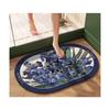 American Retro Flower Diatom Mud Floor Mat, Water-Absorbing Quick-Drying Foot Pad At The Bathroom Door, Washtable, Non-Slip Foot Pad