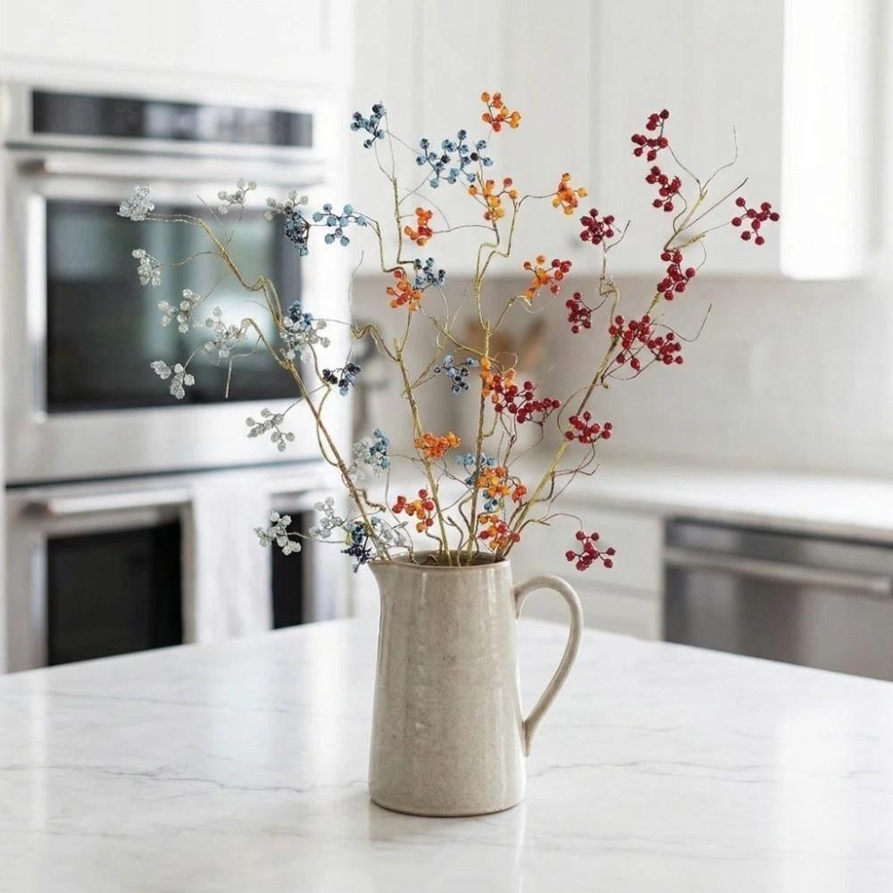 Faux Good Luck Fruits Artificial Foam Berries Branch Luxury Fruits Flower Artificial Berries Fruit Plastic Realistic
