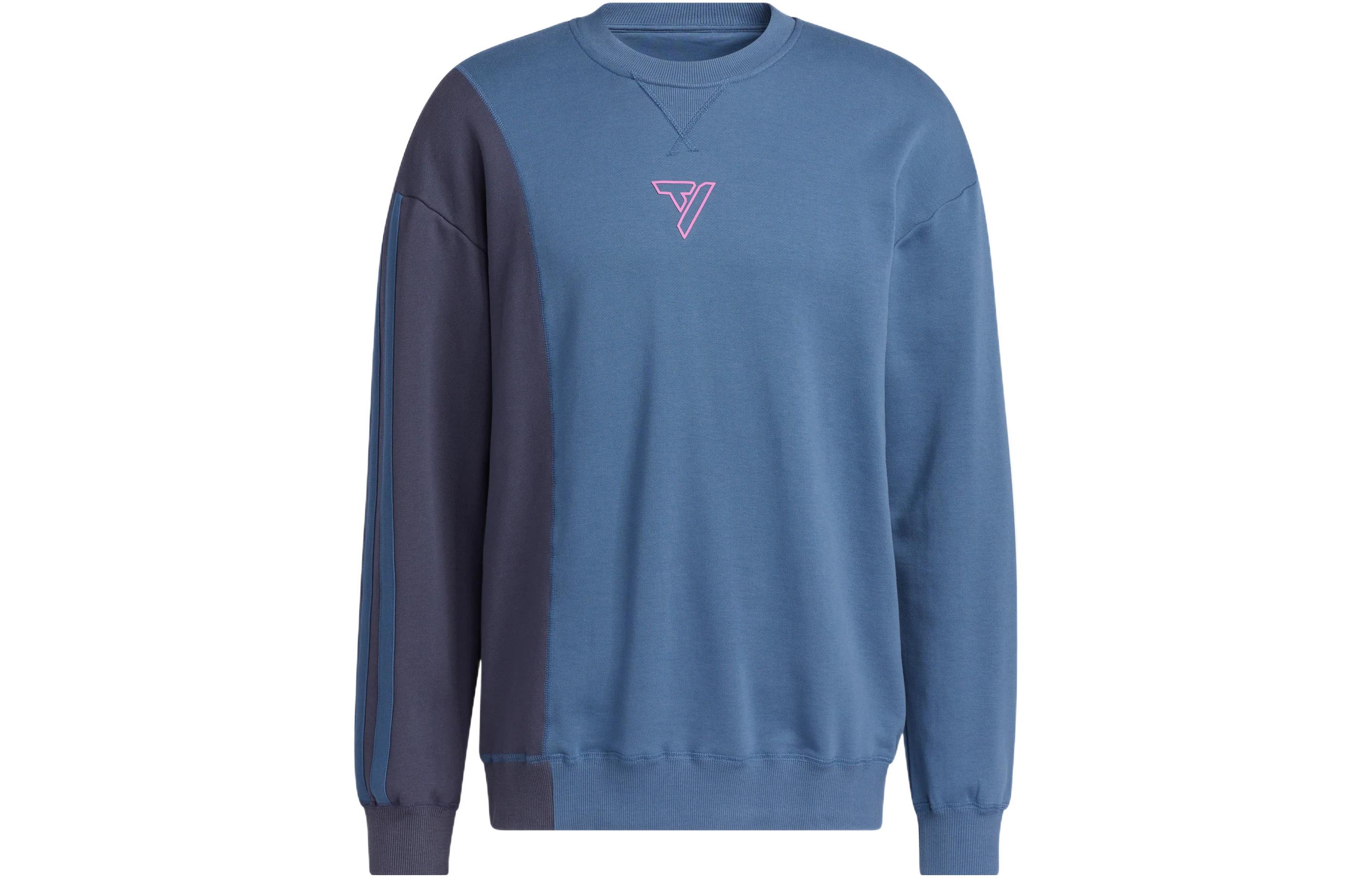 Adidas Sweatshirts Men s Blue Crew Neck Moderate Regular HI3837 L