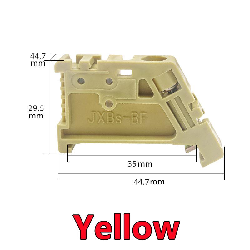 3 Colors EW-35 Gray End Stoper DIN Rail End Screw Clamp Terminal Fixed Block Universal Terminal Blocks Ending Gray Brown White