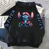 Luxury Brand Women's Hoodies Disney Lilo & Stitch Harajuku Jackets Japanese Fashion Winter Sweaters Women's Warm Sweatshirts