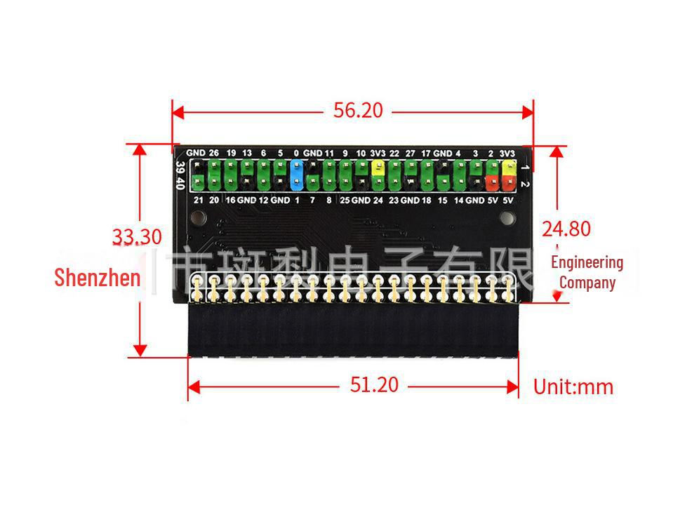 Raspberry Pi 400 Rozšiřující adaptér s jednořadým rozhraním
