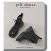Soft cowhide~ Leather lace-up Martin boots for women's new low-top British style sweet and cool locomotive thick-soled heightening short boots