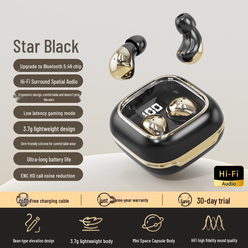 Popular Mini Wireless In-Ear Bluetooth Earphones: Sleep-Friendly, Noise Cancelling, Invisible, Long-Wear, Comfortable for Students