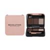 Augenbrauenstift - Makeup Revolution - Brow Sculpt Kit - Mittelbraun - Kompakte Palette - Multifunktional