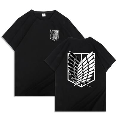 Koszulka męska z japońskim anime Attack on Titan The Final Season T-shirt Kawaii Cartoon Titans Attack Graphic Tees Men WK001