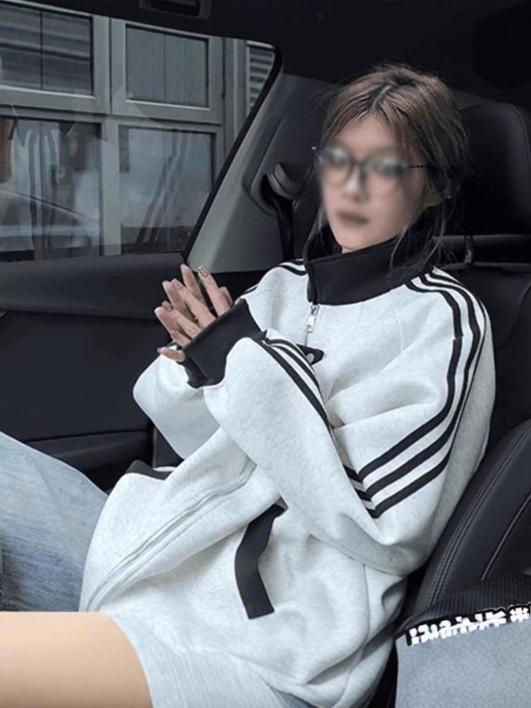 Men's Autumn Slim Fit Stand-Collar Three-Stripes Embroidered Baseball Jacket