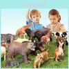 Sensorisches Simulations-Tier-Modell-Spielzeug-Set Wildtier-Tiger Löwe Känguru und Nilpferd Für das kognitive Lernen und fantasievolle Spiel von Kindern