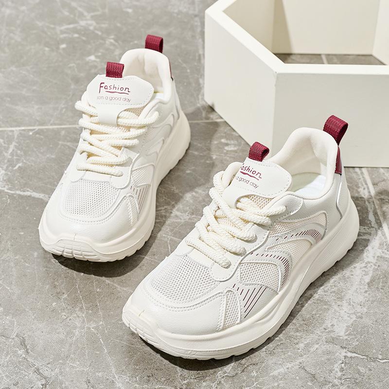 Neue Sommer Damen Schuhe Mesh Atmungsaktive Sneaker Dicke Sohle Vielseitige Lässige Plateau Schuhe Damen Vulkanisierte Schuhe