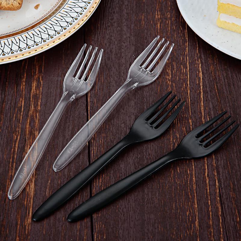 Thickened Disposable Plastic Dessert & Fruit Forks