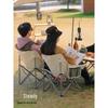 A1R Outdoor Folding Moon Set: Portable Casual Picnic Table & Chair with Backrest