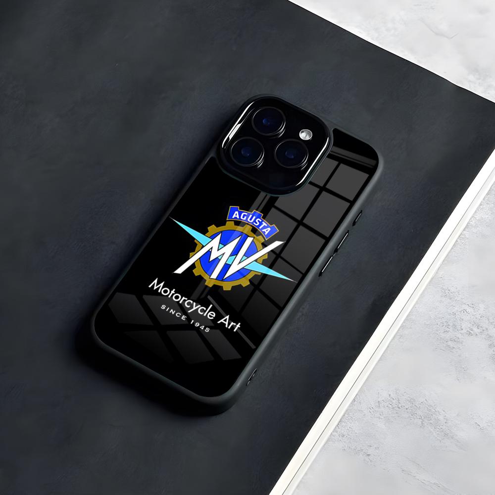 

MV AgustaS Motorcycle Phone Case For IPhone 17 Pro Max 16 15 14 13 11 Pro Max Plus Glass Phone Case iPhone 16