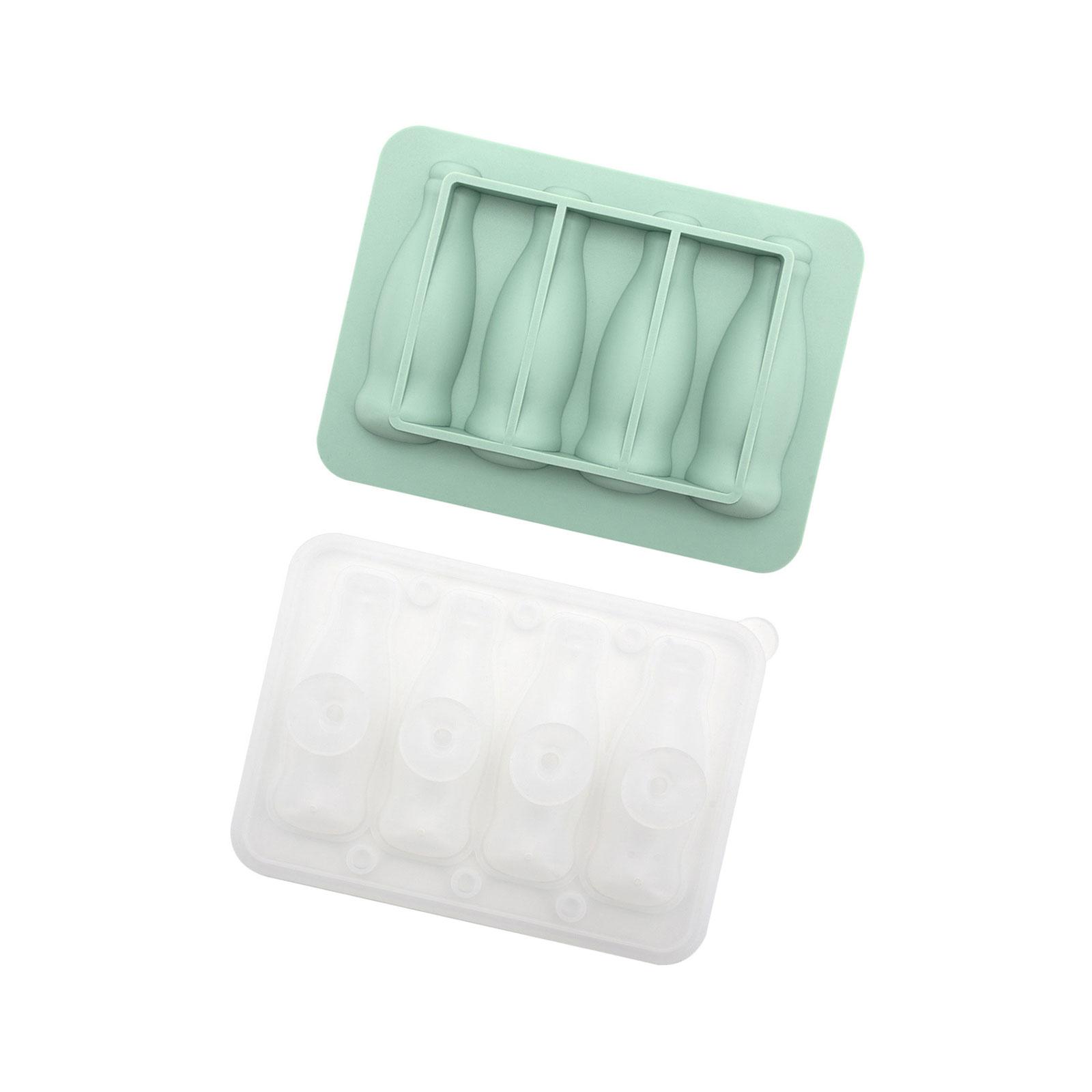 

3D Форма для льда в виде бутылки кока-колы с крышкой Силиконовый производитель кубиков льда для креативных напитков и вечеринок Инструмент для приготовления эскимо зелёный