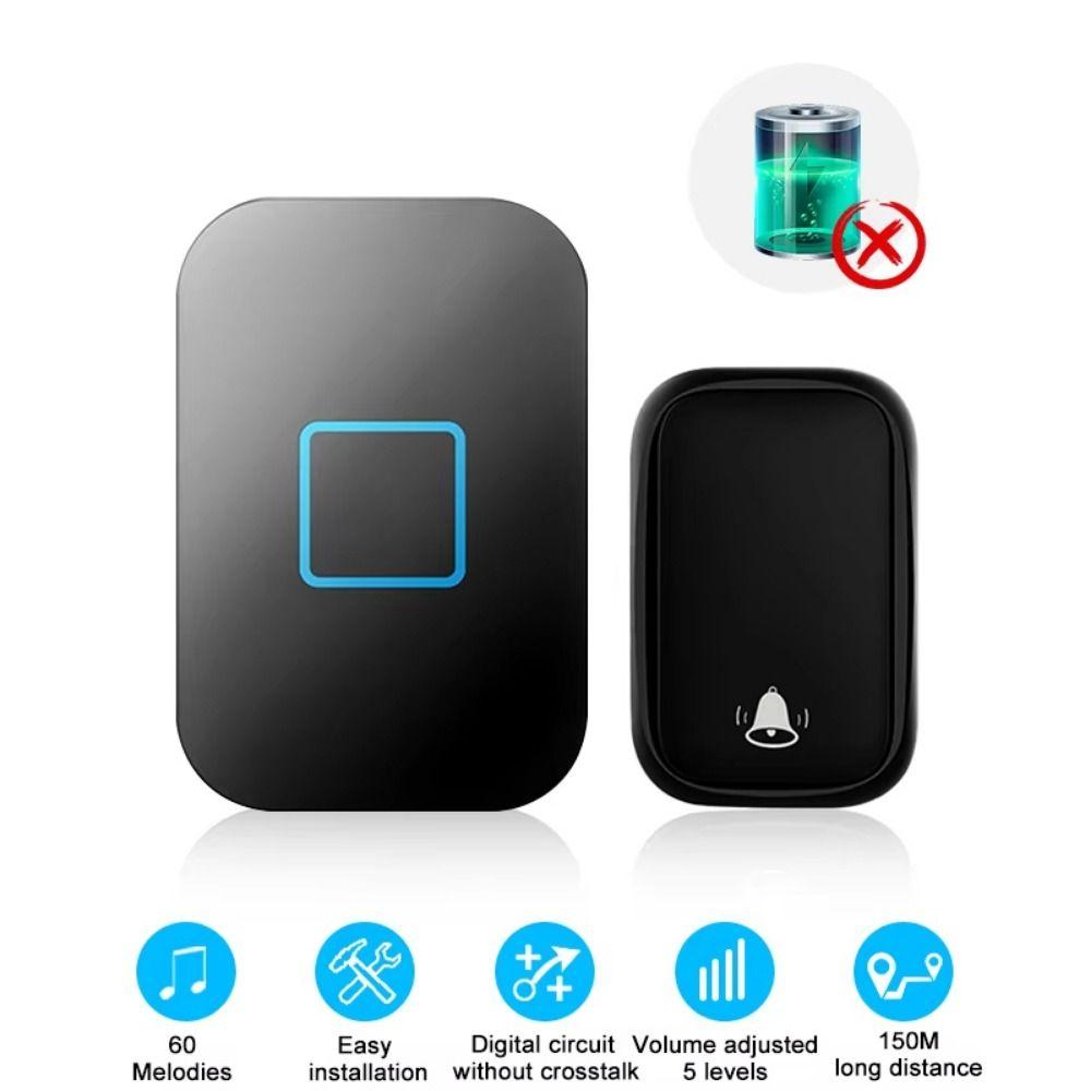 60 Chimes Wireless Doorbell Waterproof Door Chime Kit Welcome Doorbell  Indoor Outdoor Use