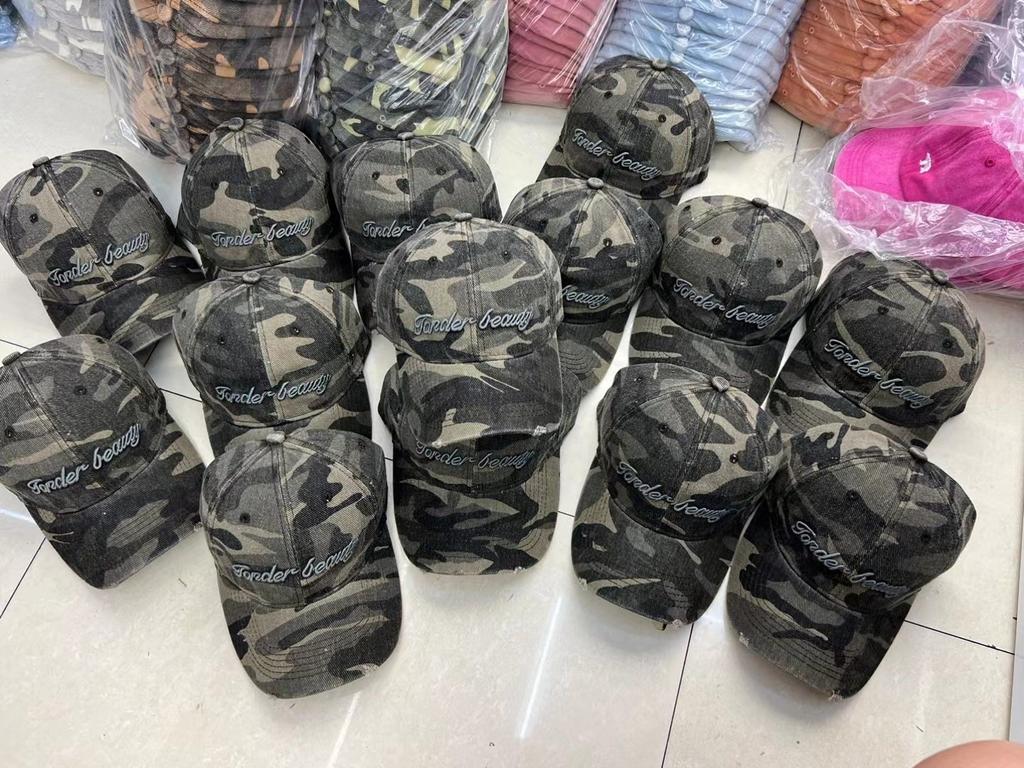 Fashion Hat Couple New Alphabet Camouflage Cap Children's Outdoor Sunscreen Visor Baseball Cap Men's Street Sports Trendy Cap