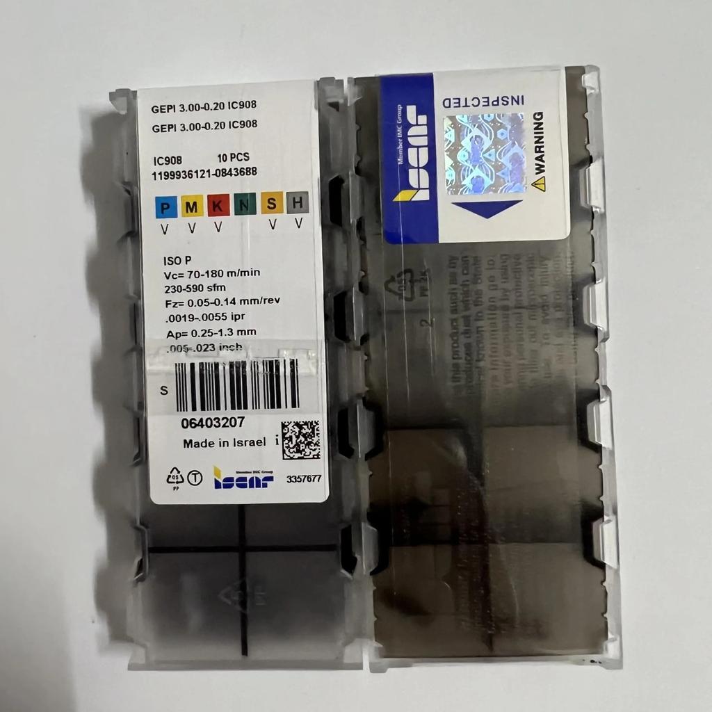 ISCAR / GEPI3.00-0.20 IC908 / Original Carbide Blade 10 Pcs