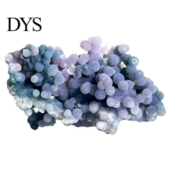 Natural Healing Stones Grape Agate Crystal Cluster, Mineral Gemstone, Polished Stone Garden for Aquarium Terrarium Decor, Unique Gift Collectors