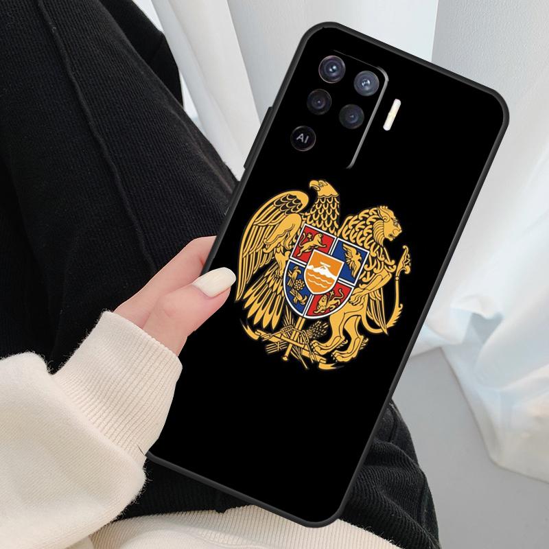 Armenian Coat of Arms Russia Case For Oppo A96 A76 A16 A60 A98 A58 A78 A18 A38 A80 A40 A77 A57 A17 A74 A54 A94 A15 A5 Pro
