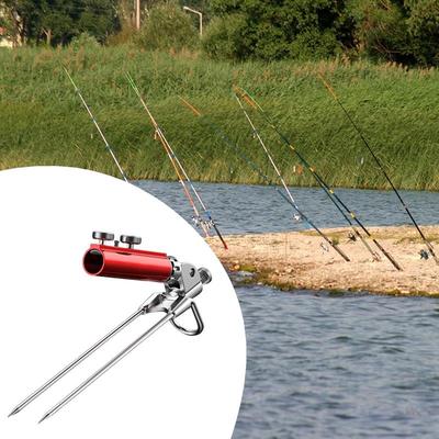 Fishing Rod Holder Insert Ground Fishing Poles Bracket Height Adjustable Fishing Rod Stand Portable Angling Rod Rest Gripper