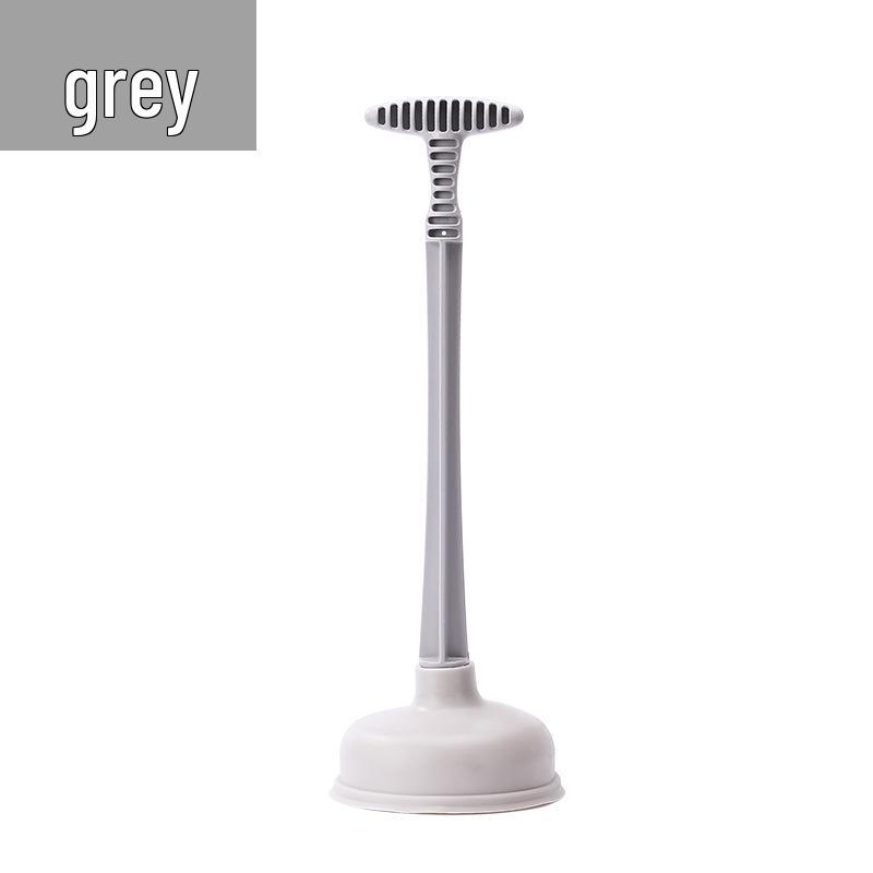 Toilet Plunger Sewer Unclogging Tool with Long Handle серый