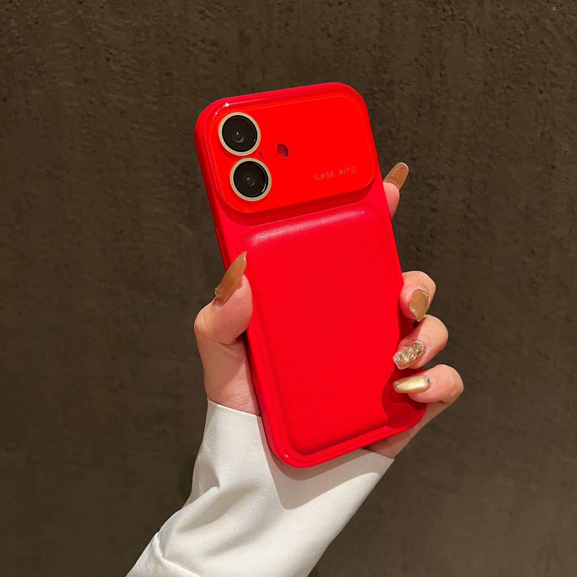 

iPhone 17 Pro Max Plain Leather & Airbag Protective Case, Compatible with iPhone 16 PM & 15 16 Pro
