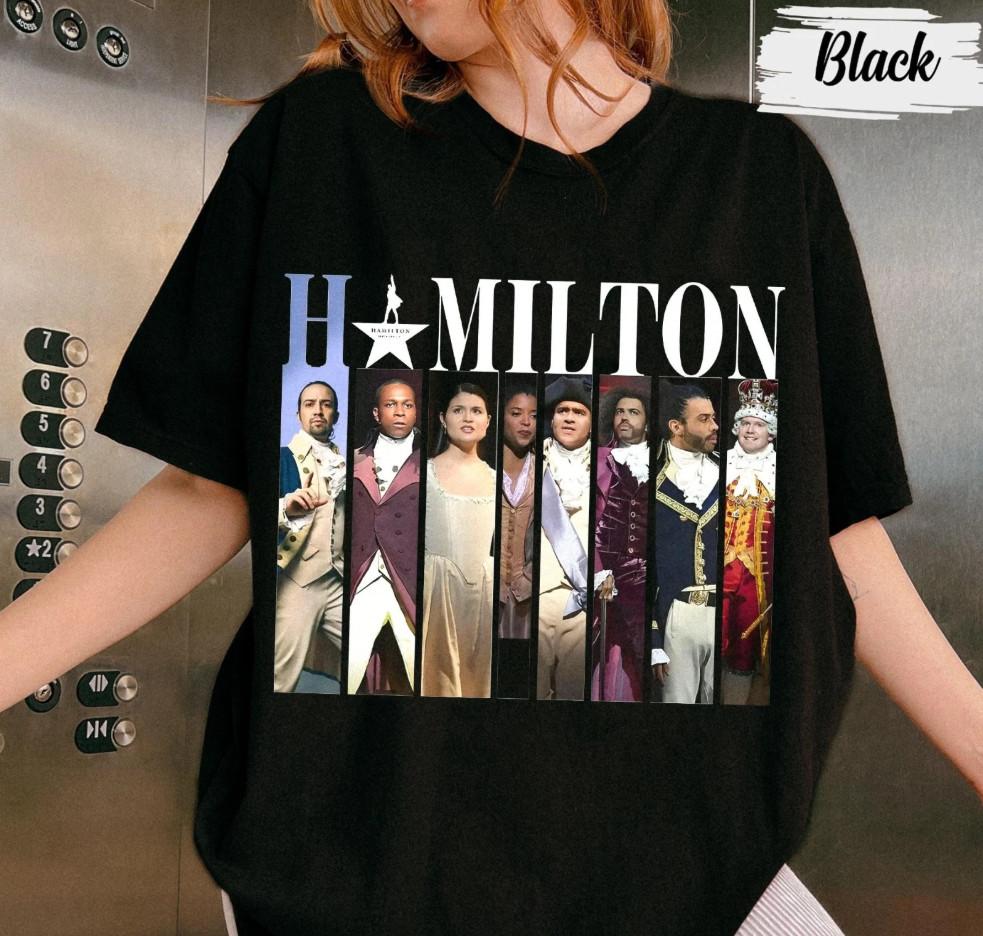 NEW !! Hamilton Musical Cast Shirt Broadway Hamilton Theater Tee T-Shirt M