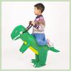 Child Adult Unisex Boy Girl Inflatable Green Dinosaur Cosplay Costume Kids Kindergarten Performance Halloween Carnival Party